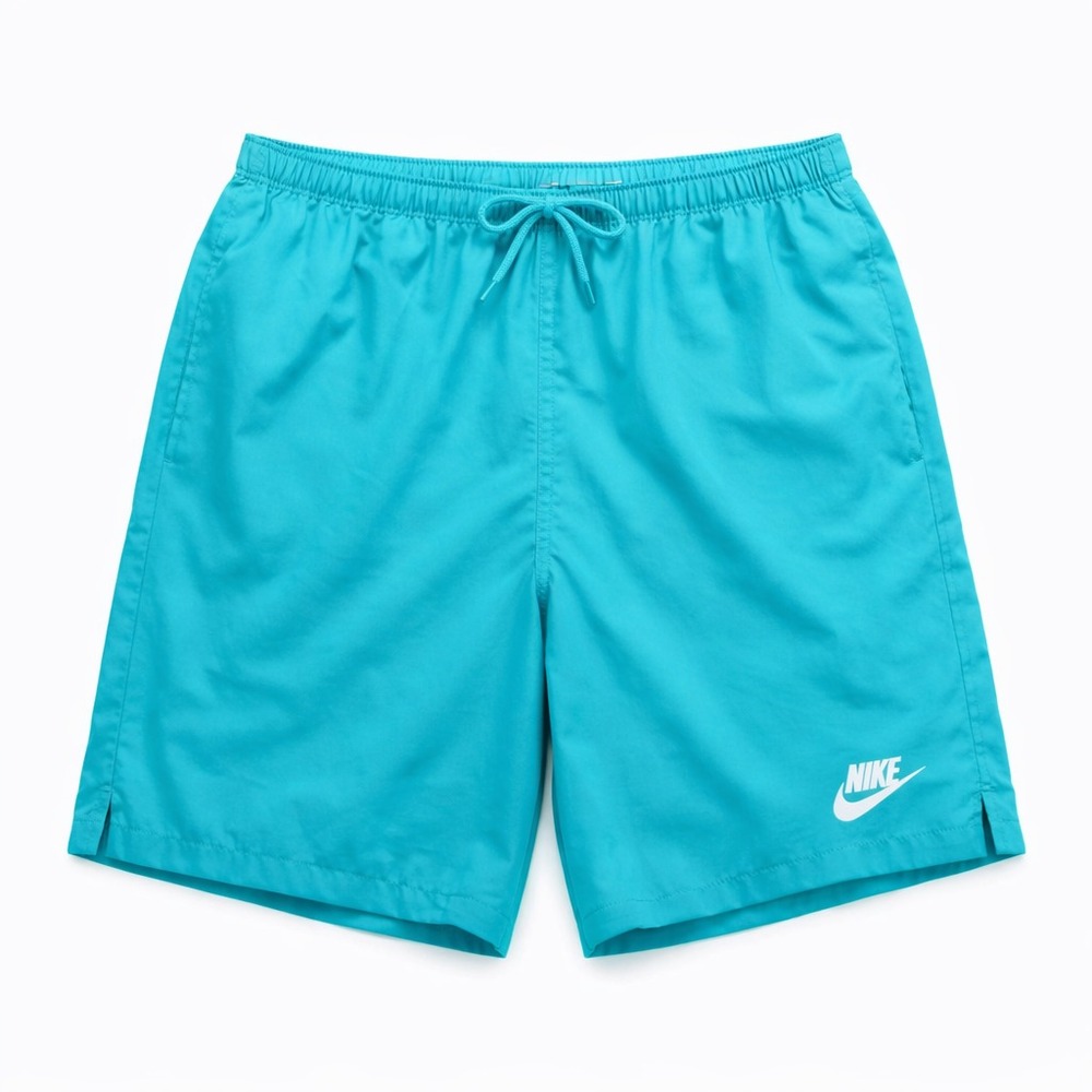 Nike Womens Turquoise Blue Mesh Lined Shorts Drawstring Pockets Small Athleisure